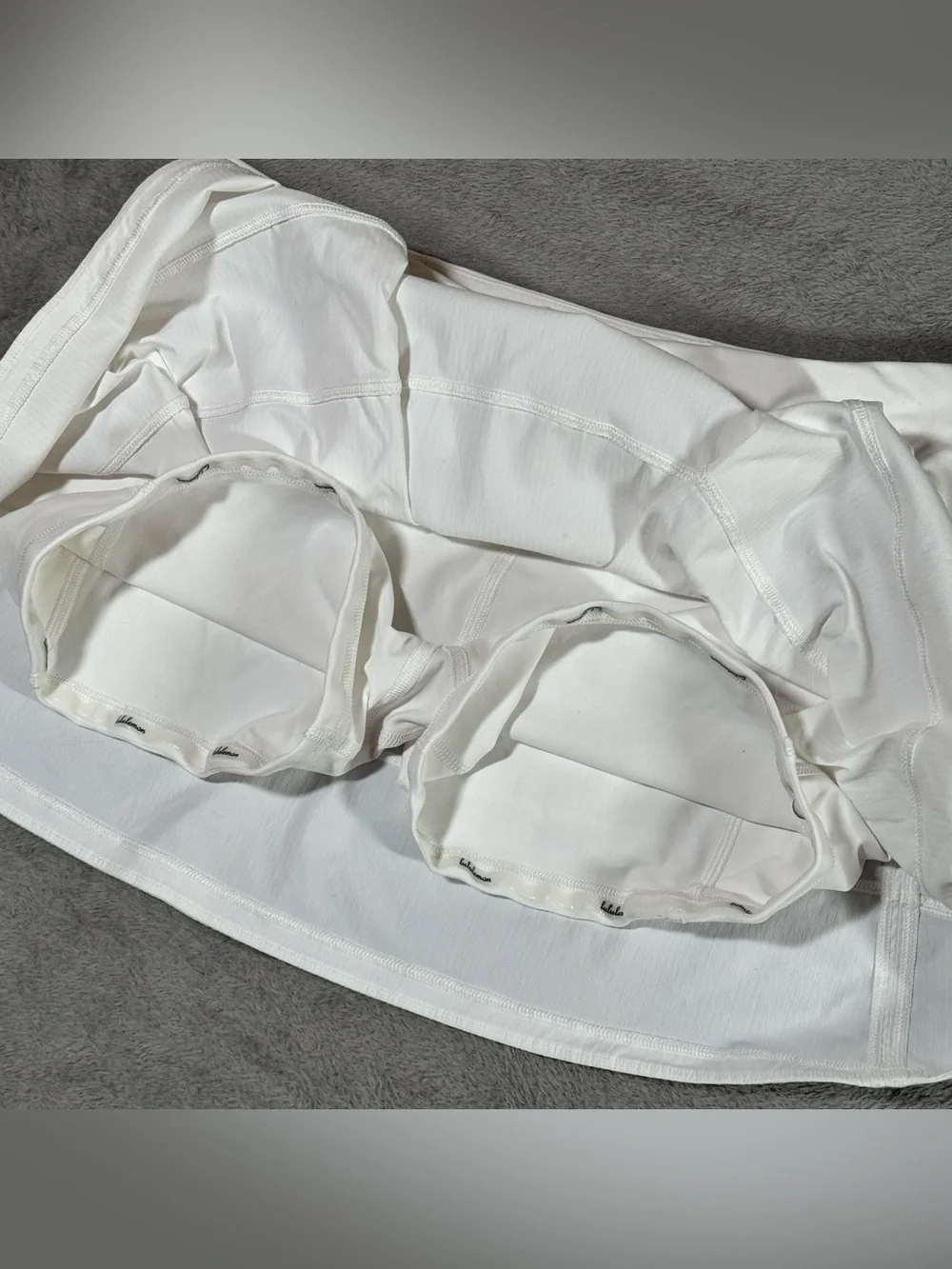 lululemon pace rival Mid-Rise Skirt White Tennis Golf Athletic Skort Womens Sz 8